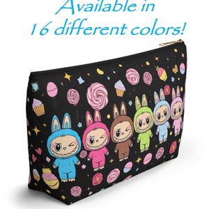 LABUBU-etui, etui, terug naar school, cadeau voor kinderen, kawaii-etui, LABUBU-etui, Labubu-liefhebbers, in zwart, schoolbenodigdheden