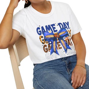 Camiseta inspirada no Los Angeles Rams &quot;Game Day&quot;, camiseta de futebol americano, roupa esportiva, camisa com espírito de equipe, presente para fãs, camiseta do Los Angeles Rams