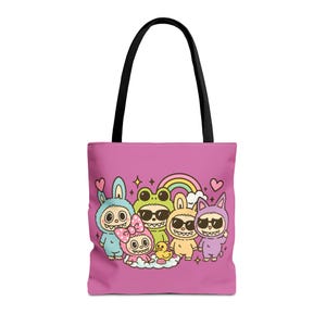 LABUBU Tote Bag, Cute Kawaii Tote Bag, Perfect for Shopping, Gifts, Beach Days, Kids & Adults, Labubu Lovers