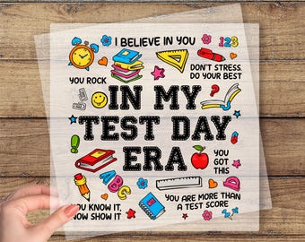 In My Test Day Era DTF Transfer, Teacher Test Day Ready To Press, Testing Dtf, State Testing Dtf, Teacher Gift, School Test Day Heat Press