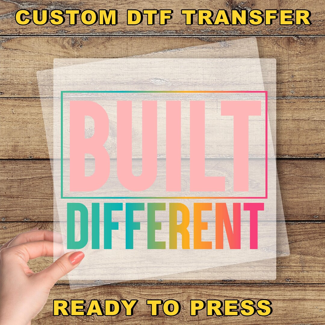 Built Different DTF Transfer, Sarcastic Funny Ready to Press, Fitness ...