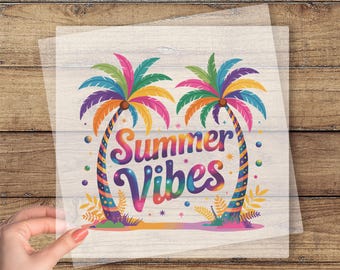 Summer Vibes DTF Transfer, Summer Beach Lover Ready To Press, Summer Vacation Dtf, Beach Vacation Dtf Print, Tropical Print, Summer Gift