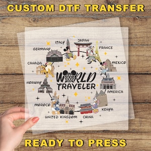Disney Epcot World Tour 2025 DTF Transfer, World Traveler Dtf, Epcot Dtf, Disney Family Vacation Heat Press, Disney Trip Dtf, Disney Prints