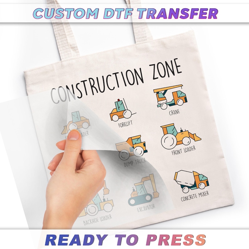 a person holding a construction zone tote bag