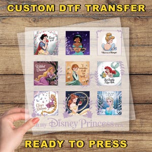 Disney Princess Era Ready To Press, Disney Girls Trip DTF Transfer, Disney Birthday Trip Dtf, Princess Squad Heat Press, Disney Vacation Dtf