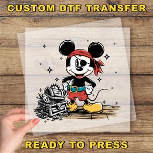 Pirate Mickey Mouse Dtf Transfer, Disney Cruise Dtf, Disneyworld Transfer, Disney Trip Dtf, Disney Pirates Dtf, Family Cruise Ready To Press