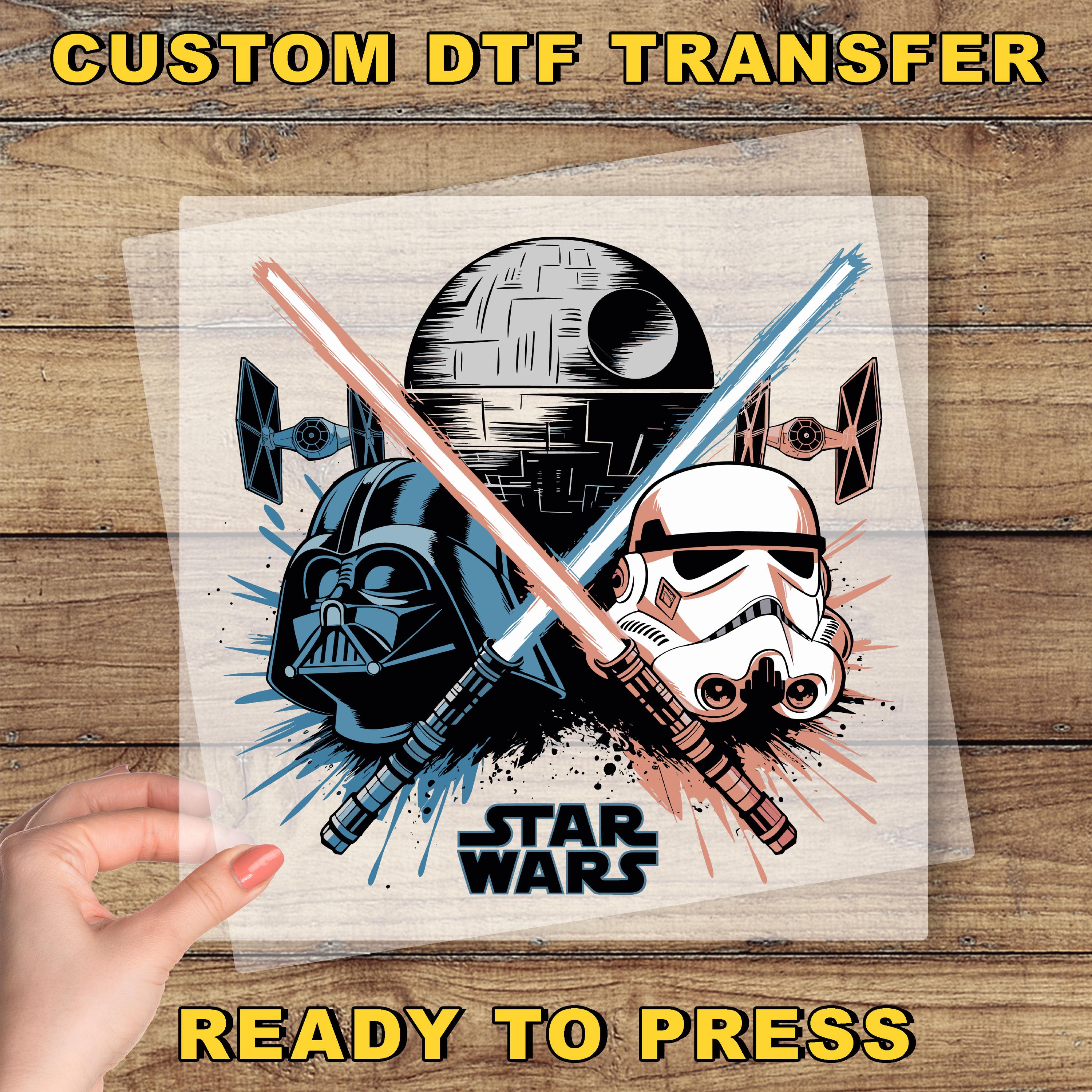 Retro Star Wars DTF Transfer, Galaxy's Edge Ready To Press, Darth Vader Dtf, Disney Star Wars Dtf, Storm Trooper Dtf, Disneyworld Dtf Print