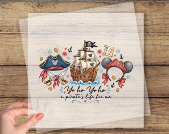 Yo Ho Ho Ho Pirates Life For Me DTF Transfer, Disney Mickey Minnie Pirate Crew, Disney Cruise, Disney Pirates of Caribbean Iron Print
