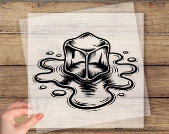 Melting Ice DTF Transfer, Anti-ICE Graphic Print, Ready To Press