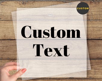 Custom Text DTF Transfer, Customized Ready To Press, Personalized Text DTF Print, Make Your Own Dtf, Custom Direct To Film, Custom Prints