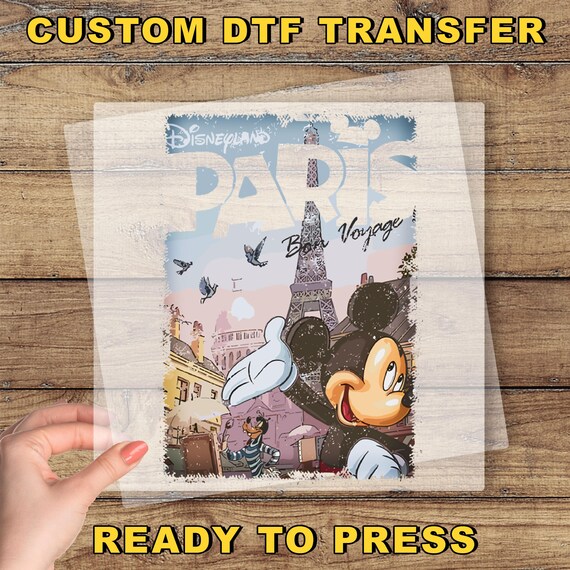 Disneyland Paris DTF Transfer, Disneyland Paris Vacation Dtf, Mickey Eiffel Tower Ready To Press, Disney Paris Trip DTF, Family Vacation Dtf