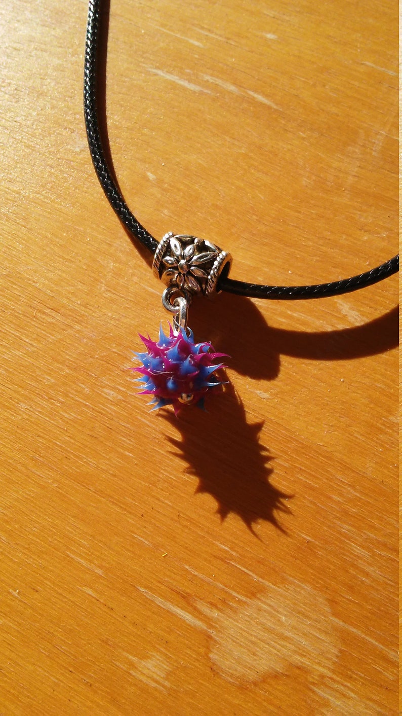 Spiky Necklace Anemone Spiky Jewelry Soft Spike Pendant Quirky Jewelry,Quirky Necklace,Quirky Pendant Spiky Pendant Spiky Ball Pendant