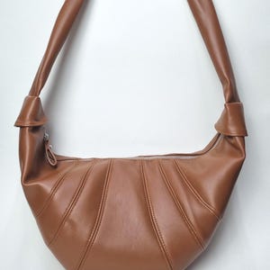Vegan Leather Tan Crossbody Bag Minimalist Sling Purse Tan Shoulder Bag Tan Everyday bag Boho bag Gifts for her