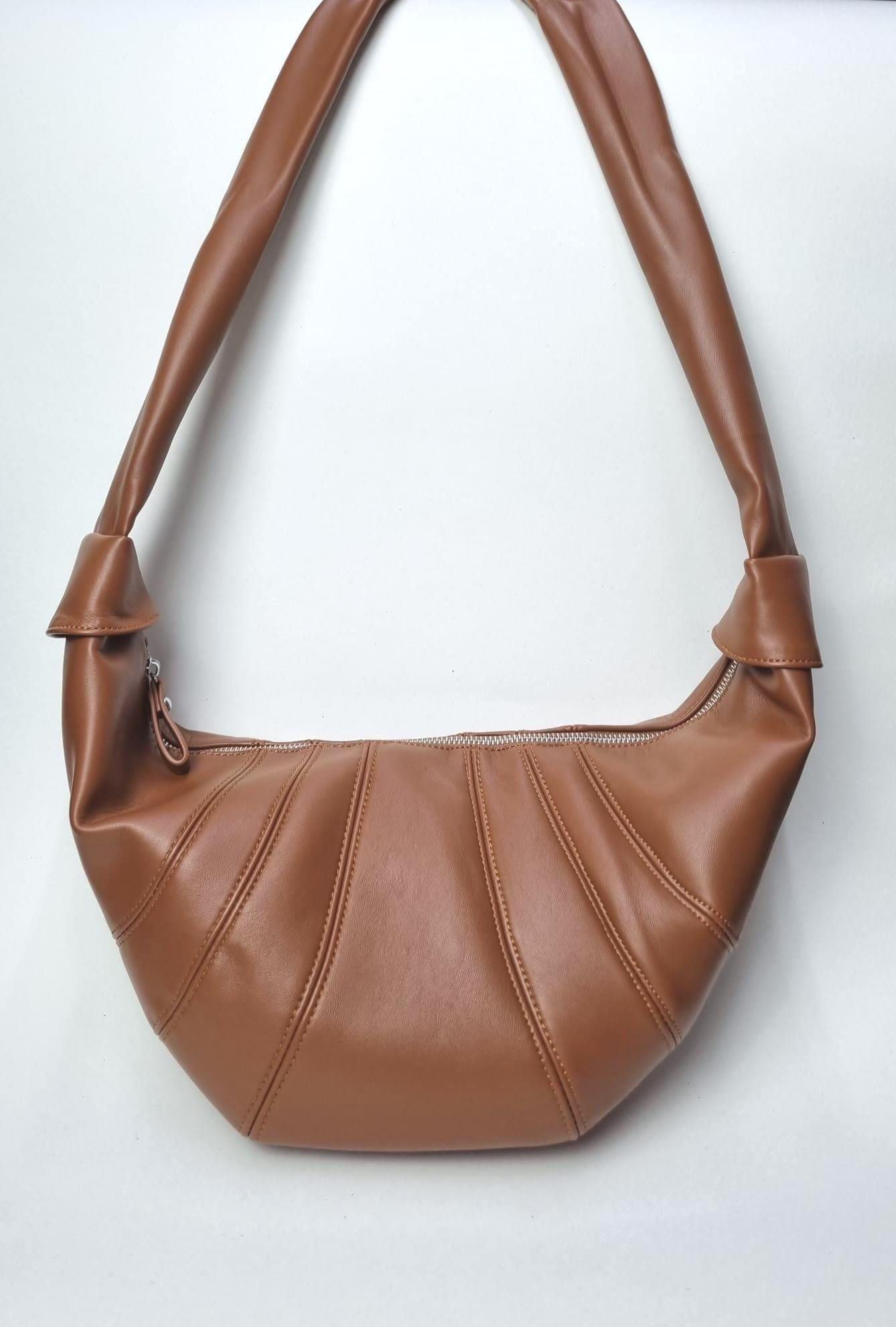 Vegan Leather Crossbody Bag: Minimalist Tan Sling Purse - Etsy display picture 1