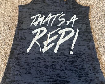 Rep Life Racerback Workout Tank: Motivational Gym Shirt - Tri-Blend or Cotton-Poly