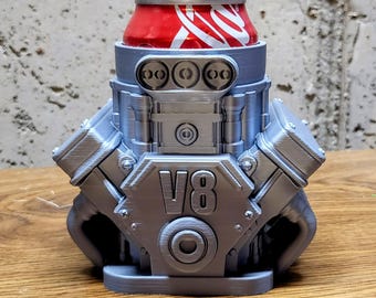 3D Printed V8 Engine Pop Can Holder
