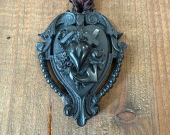 Victorian Gutta Percha Pendant Replica Faith Hope and Charity by the piece