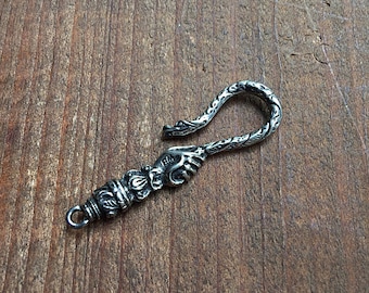 Victorian Serpent Hook in Silver