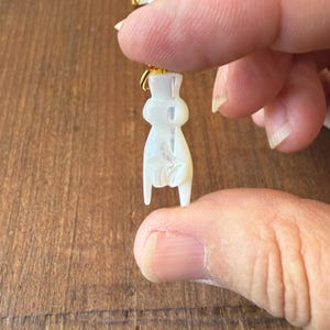 Italian Manu Cornuto Good Luck Pendant in Mother of Pearl by the piece