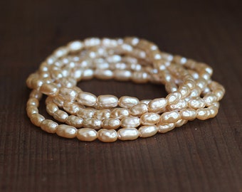 Vintage Haskell Biwa Pearls in Cream