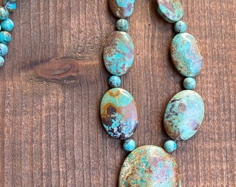 Cloud Mountain Hubei Turquoise Pendant Necklace Set