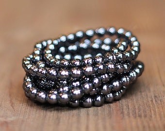6mm Miriam Haskell Baroque Pearls in Black
