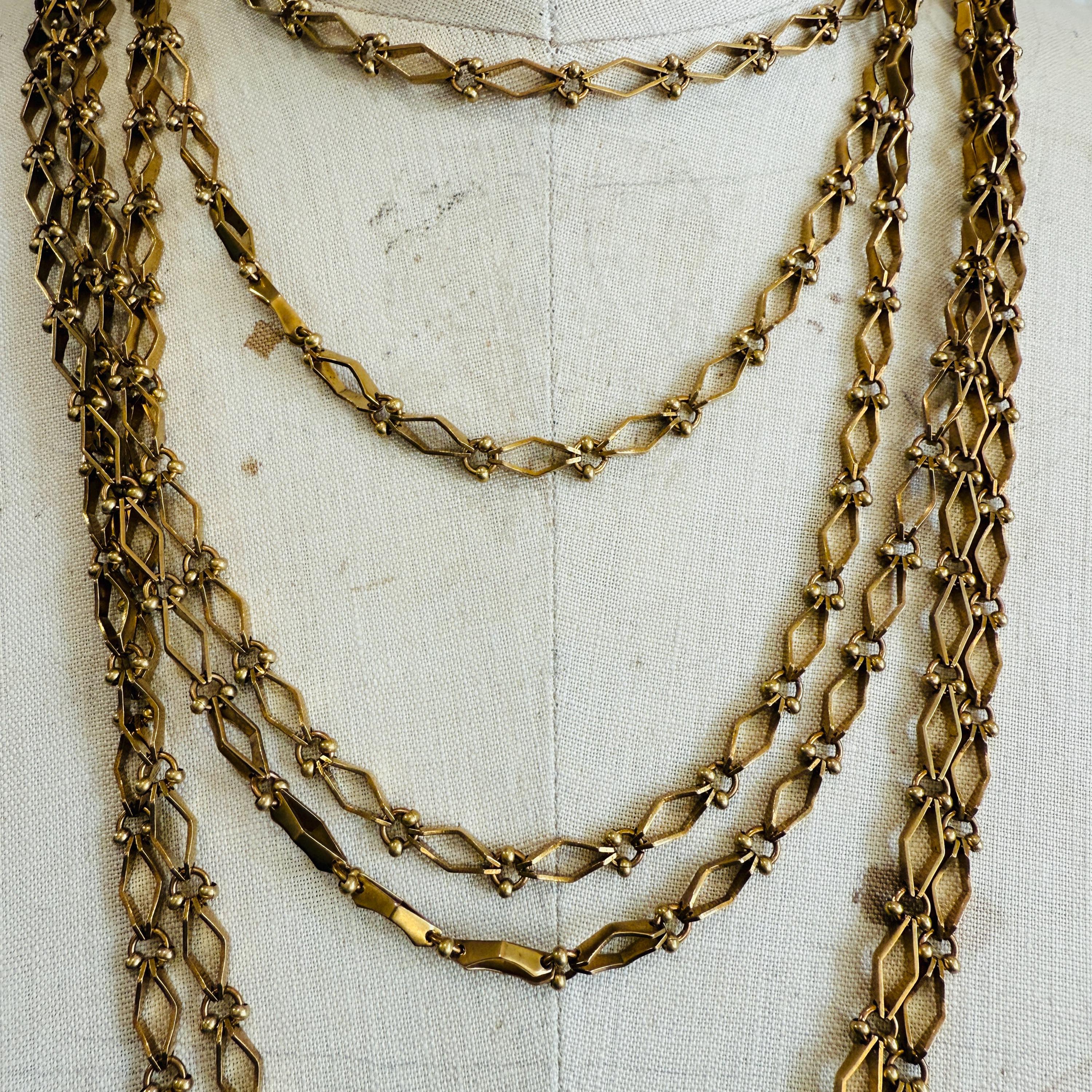 Beautiful Solid Brass Articulated Chain - by the foot