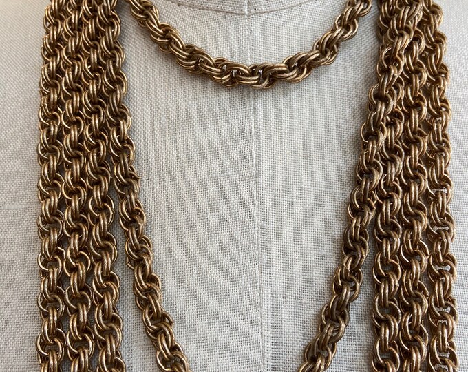 Vintage Double Link Rope Chain Etsy