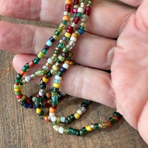 Vintage Indian Seed Bead Necklaces - Multicolor