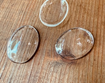 Vintage German Convex Dome - 40x30 Lucite