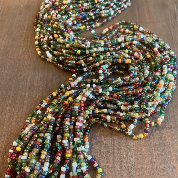Vintage Indian Seed Bead Necklaces - Multicolor