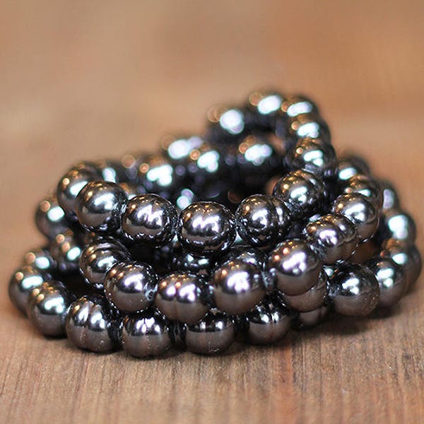 10mm Japanese Baroque Pearls in Black