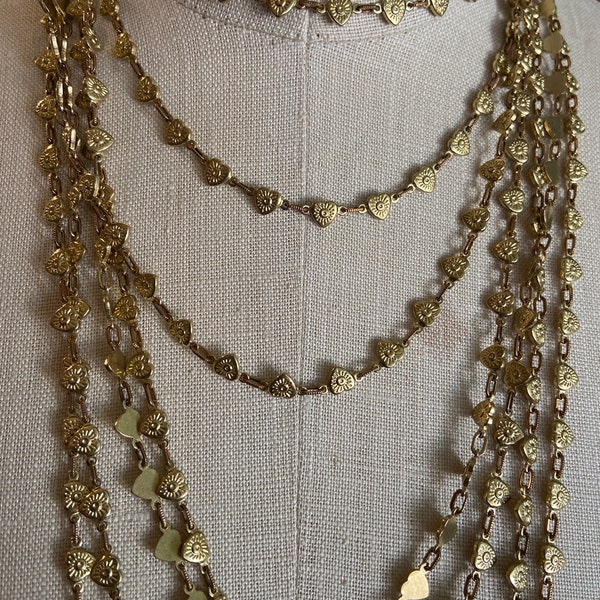 Solid Brass Chain by the Foot Etsy