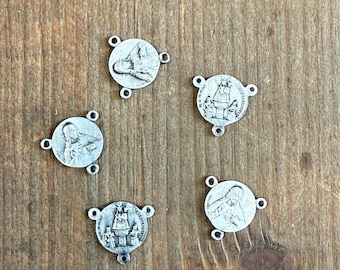 Vintage French Rosary Centers - Sacred Heart of Jesus by the piece