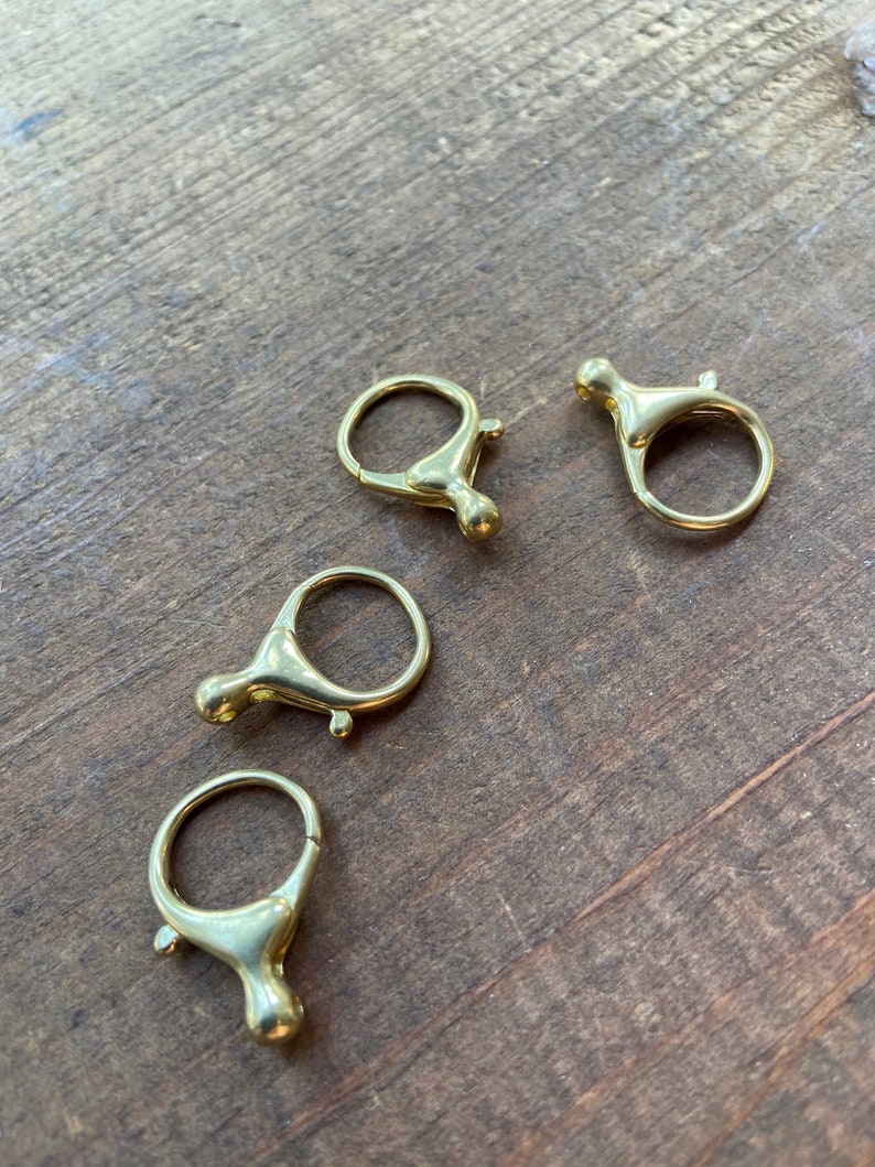 Solid Brass Charm Clasp Etsy
