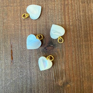 Vintage Mother of Pearl Heart Pendant, Small