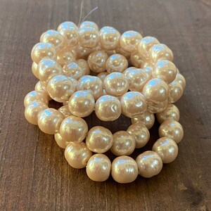 10mm Japanese Baroque Pearls in Original Haskell Cream