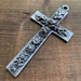 Massive Floral Cross ~ Aged Sterling Finish