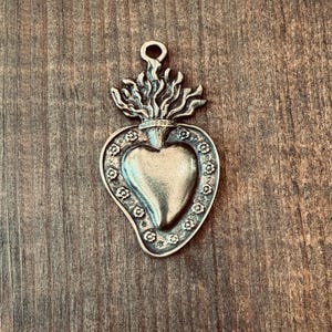 Large Ex Voto Heart ~ Aged Brass Finish