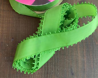 Vintage Rayon Tafetta Ribbon with Picot Edging by the yard