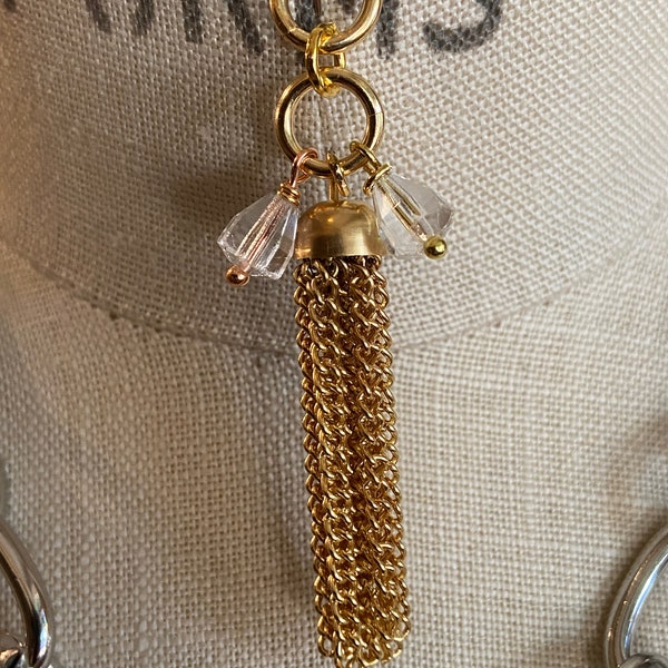 Vintage Gold Tassel with Japanese Bells and Rings