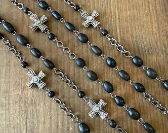 Quadrata Rosary Chain - Antique Silver by the foot