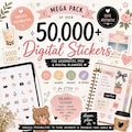 50,000+ Cute Aesthetic Digital Stickers for GoodNotes & iPad Planners | Mega PNG Sticker Book Bundle + SVG Files product logo