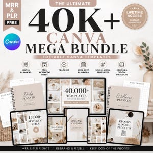 40,000+ Canva Mega Bundle – Editable Digital Templates
