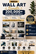 Mega Wall Art Bundle \u2013 200,000+ Digital Wall Art Prints | Commercial License + MRR + PLR Included | Start Your Art Business product logo