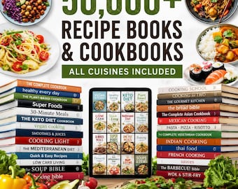 Ultimative Rezeptsammlung | Über 50.000 Rezepte und 200 Kochbücher | Gesunde Gerichte, Desserts, Backwaren & internationale Küche | Kochbibliothek