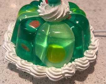 Eggs and Olives 1960’s Light Jello Mold Kitschy Resin Retro  Sputnik Dopamine Art