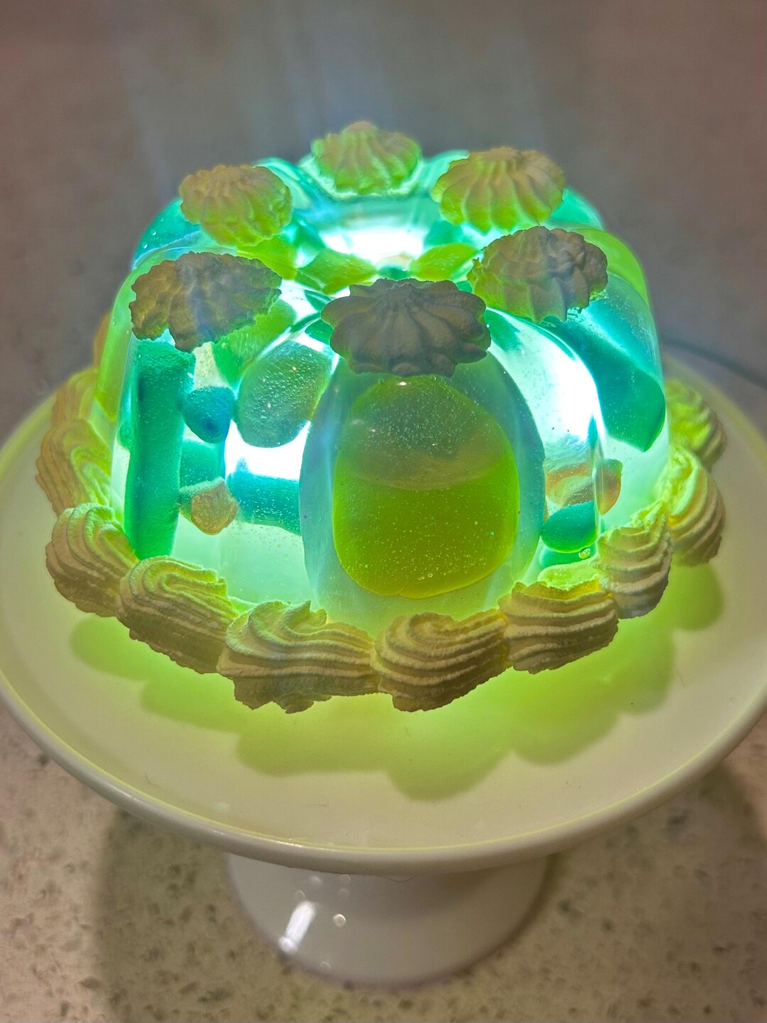 Jello Light Retro Jello Mold Resin Light Handmade Kitschy Kitchen Decor - Etsy