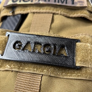 Molle name tag cut out