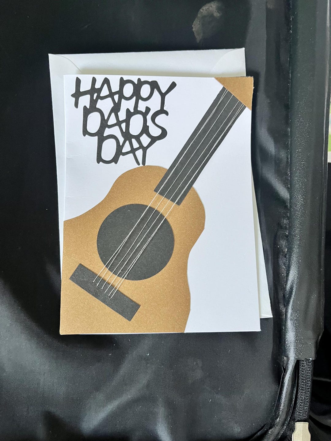 Handmade Father’s Day Guitar Card – Acoustic Guitar With Thread Strings ...